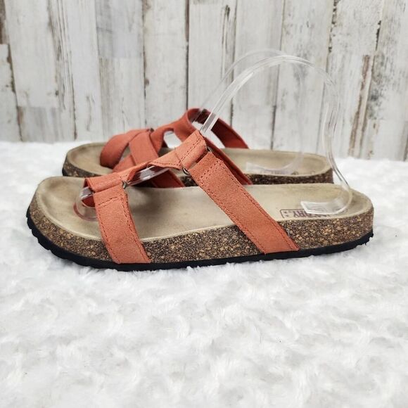 Faded Glory Kendra Slide Sandals Coral Size 10 - Picture 2 of 10
